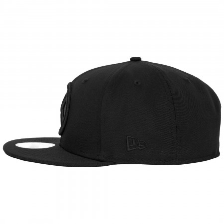 X-Men Logo Black on Black New Era 59Fifty Fitted Hat